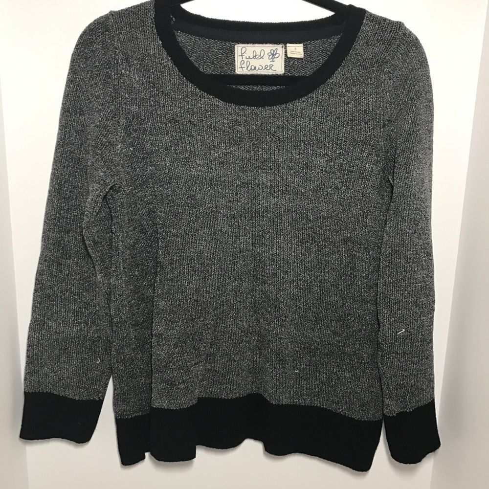 Anthropologie Field Flower Chenille Sweater